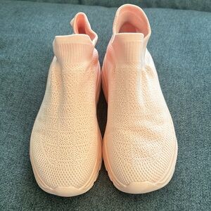 Peach or peachy pink Slip-On Knit Sneakers